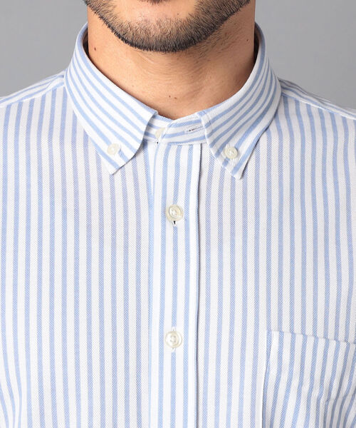 NOLLEY'S goodman（ノーリーズグッドマン）の「DRY MASTER ボタンダウン 半袖シャツ (※クールビズ、テレワークなどに最適！)（シャツ/ブラウス・メンズ・ホワイト/ネイビー/ブルー/ホワイト×グリーン/ホワイト系その他/ブルー系その他・MEDIUM/LARGE/XX-LARGE/X-LARGE/SMALL）」の16枚目の写真