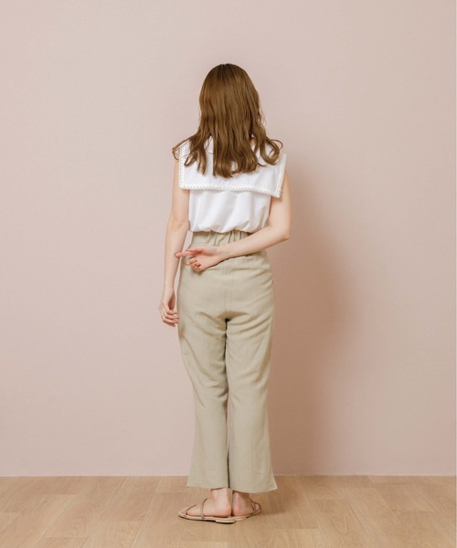 flower（フラワー）の「ブリージーフレアパンツ（その他パンツ・レディース・ベージュ/グリーン・FREE）」の9枚目の写真