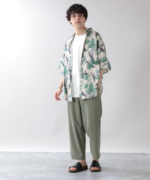 RAGEBLUE（レイジブルー）の「ビンテージ総柄シャツ/942214（シャツ/ブラウス・メンズ・ホワイト/ブラック/ベージュ・MEDIUM/LARGE）」の6枚目の写真