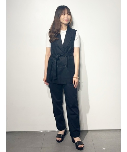 GAP(ギャップ)の「イージー ストレート プルオン パンツ(その他パンツ・レディース・ライトグリーン/グレー/ベージュ系その他/その他/ブラック・L/M/S/XL/XS/XXS)」の14枚目の写真