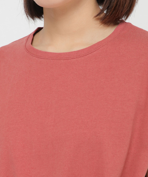 LBC(エルビーシー)の「コットンリネンフレンチスリーブTee(Tシャツ/カットソー・レディース・チャコールグレー/ベージュ/レンガ・M)」の14枚目の写真