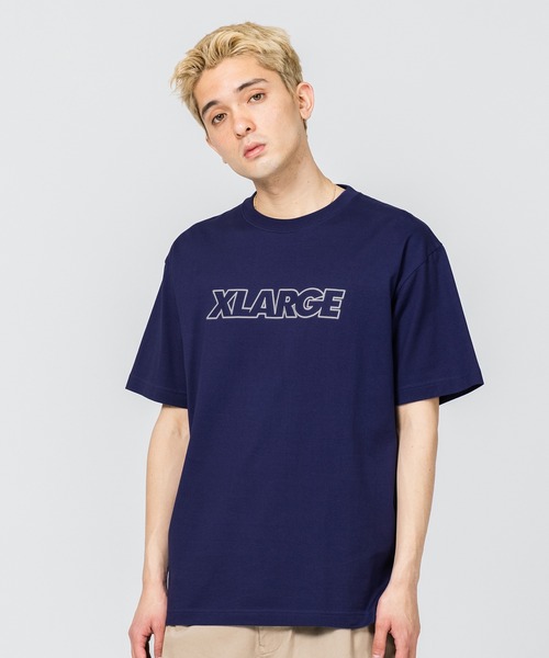 XLARGE（エクストララージ）の「STANDARD LOGO S/S TEE（Tシャツ/カットソー・メンズ・ホワイト/ベージュ/ネイビー/ブラック/パープル・L/XL/S/M）」の5枚目の写真