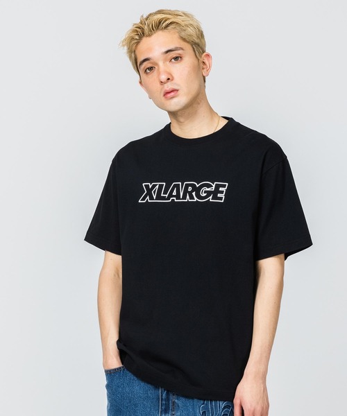 XLARGE（エクストララージ）の「STANDARD LOGO S/S TEE（Tシャツ/カットソー・メンズ・ホワイト/ベージュ/ネイビー/ブラック/パープル・L/XL/S/M）」の3枚目の写真