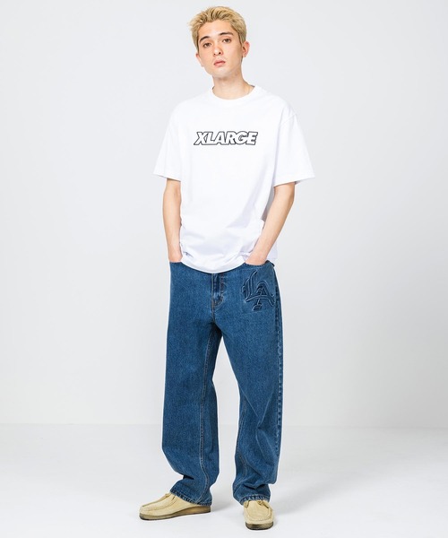 XLARGE（エクストララージ）の「STANDARD LOGO S/S TEE（Tシャツ/カットソー・メンズ・ホワイト/ベージュ/ネイビー/ブラック/パープル・L/XL/S/M）」の13枚目の写真