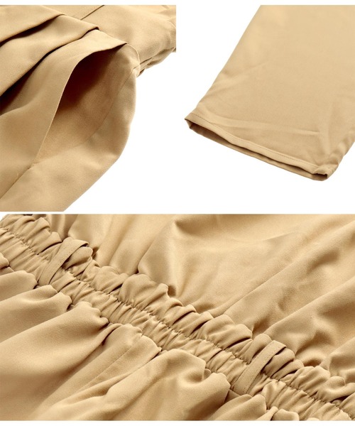 Alluge(アルージュ)の「テーラーコンビネゾン(つなぎ/オールインワン・レディース・ブラック/グレイッシュベージュ・FREE)」の13枚目の写真