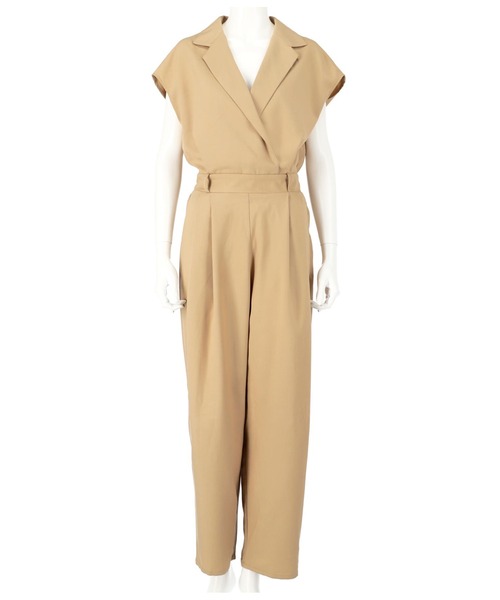 Alluge(アルージュ)の「テーラーコンビネゾン(つなぎ/オールインワン・レディース・ブラック/グレイッシュベージュ・FREE)」の11枚目の写真