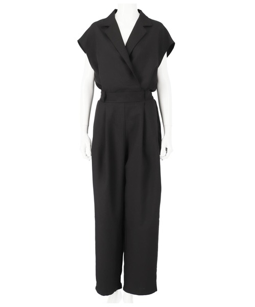 Alluge(アルージュ)の「テーラーコンビネゾン(つなぎ/オールインワン・レディース・ブラック/グレイッシュベージュ・FREE)」の10枚目の写真