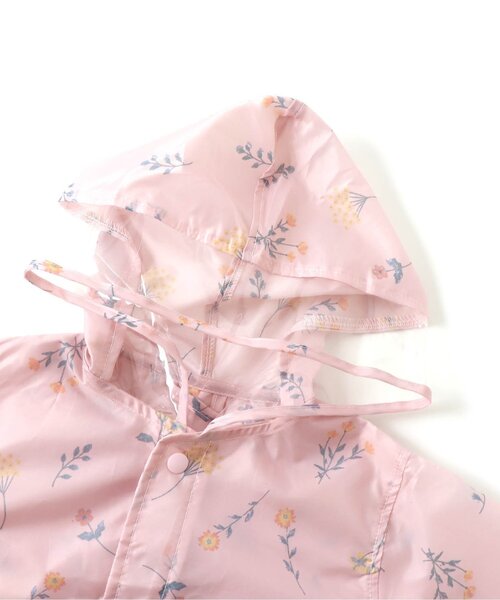 apres les cours（アプレレクール）の「ボタニカル柄ランドコート（レインコート/ポンチョ・キッズ・ミント/ピンク・130/100/110/120）」の9枚目の写真