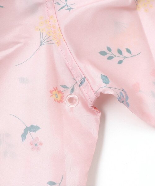 apres les cours（アプレレクール）の「ボタニカル柄ランドコート（レインコート/ポンチョ・キッズ・ミント/ピンク・130/100/110/120）」の10枚目の写真