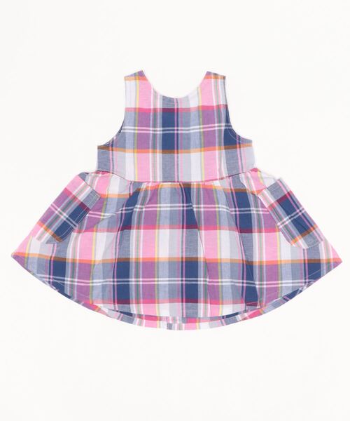 EDWIN（エドウィン）の「ノースリーブ　ベビー・ガールズシャツワンピース（ワンピース・キッズ・グリーン/ピンク・120/90/110/100/80）」の3枚目の写真