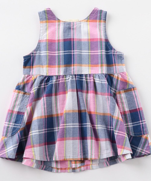 EDWIN（エドウィン）の「ノースリーブ　ベビー・ガールズシャツワンピース（ワンピース・キッズ・グリーン/ピンク・120/90/110/100/80）」の9枚目の写真