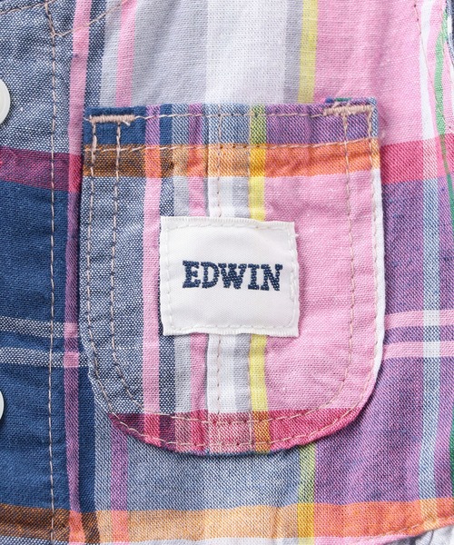 EDWIN（エドウィン）の「ノースリーブ　ベビー・ガールズシャツワンピース（ワンピース・キッズ・グリーン/ピンク・120/90/110/100/80）」の7枚目の写真