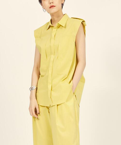 BRACTMENT（ブラクトメント）の「『BRACTMENT(ブラクトメント)』 胸ポケット ショートスリーブ シャツ（シャツ/ブラウス・レディース・ホワイト/ライトピンク/ライム・FREE）」の3枚目の写真