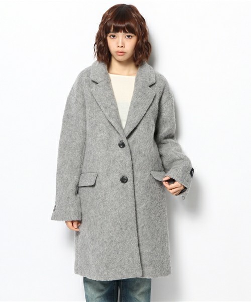 WHO'S WHO gallery（フーズフーギャラリー）の「スライバーBIGコート（チェスターコート・レディース・グレー/ベージュ/サックスブルー・FREE）」の14枚目の写真