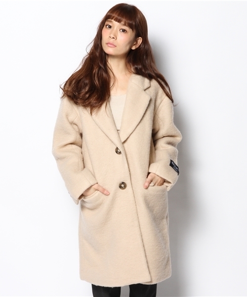 WHO'S WHO gallery（フーズフーギャラリー）の「スライバーBIGコート（チェスターコート・レディース・グレー/ベージュ/サックスブルー・FREE）」の16枚目の写真