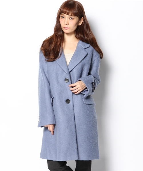 WHO'S WHO gallery（フーズフーギャラリー）の「スライバーBIGコート（チェスターコート・レディース・グレー/ベージュ/サックスブルー・FREE）」の15枚目の写真