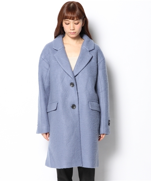 WHO'S WHO gallery（フーズフーギャラリー）の「スライバーBIGコート（チェスターコート・レディース・グレー/ベージュ/サックスブルー・FREE）」の4枚目の写真