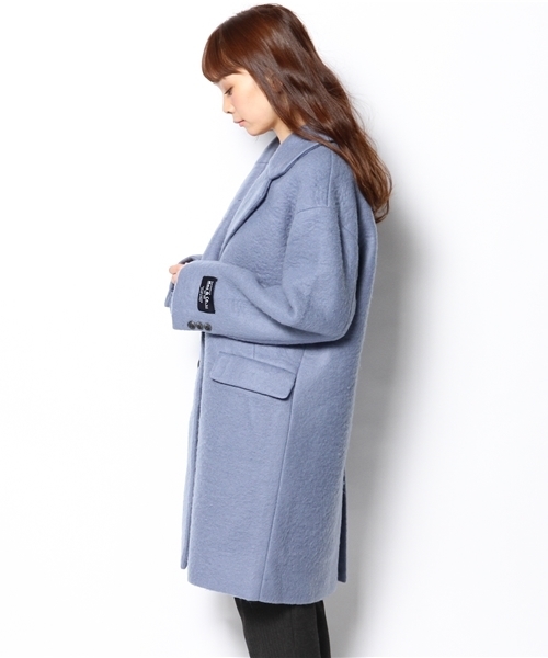 WHO'S WHO gallery（フーズフーギャラリー）の「スライバーBIGコート（チェスターコート・レディース・グレー/ベージュ/サックスブルー・FREE）」の5枚目の写真