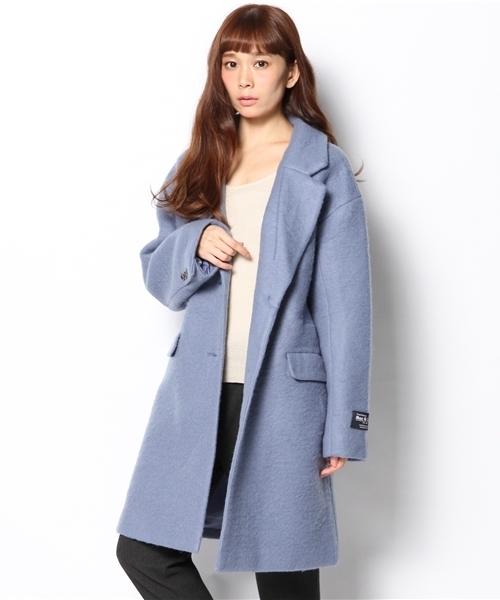 WHO'S WHO gallery（フーズフーギャラリー）の「スライバーBIGコート（チェスターコート・レディース・グレー/ベージュ/サックスブルー・FREE）」の7枚目の写真