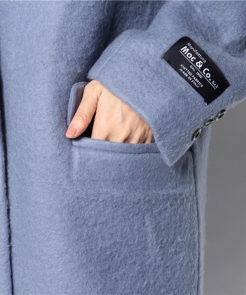 WHO'S WHO gallery（フーズフーギャラリー）の「スライバーBIGコート（チェスターコート・レディース・グレー/ベージュ/サックスブルー・FREE）」の10枚目の写真