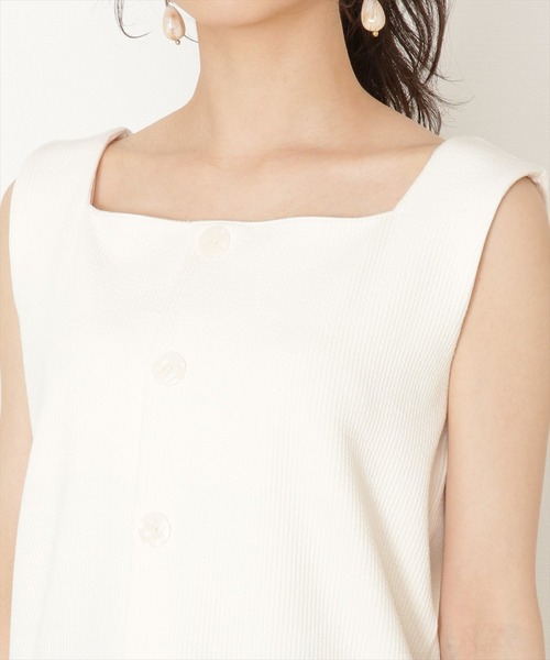 WILLSELECTION（ウィルセレクション）の「前後２wayリブタンクトップ（キャミソール・レディース・オフホワイト/ベージュ/ブラック・MEDIUM）」の11枚目の写真