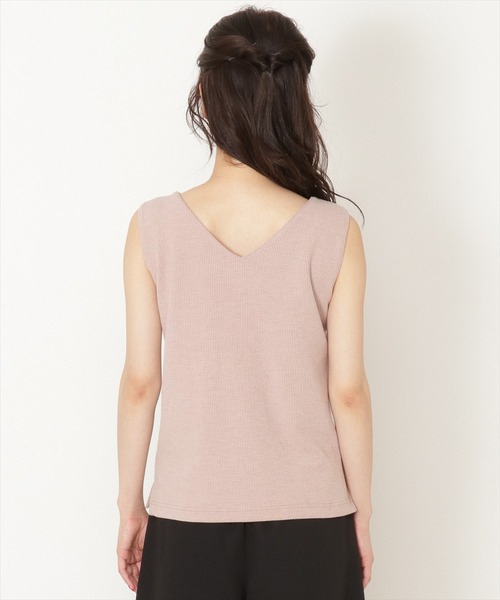 WILLSELECTION（ウィルセレクション）の「前後２wayリブタンクトップ（キャミソール・レディース・オフホワイト/ベージュ/ブラック・MEDIUM）」の15枚目の写真