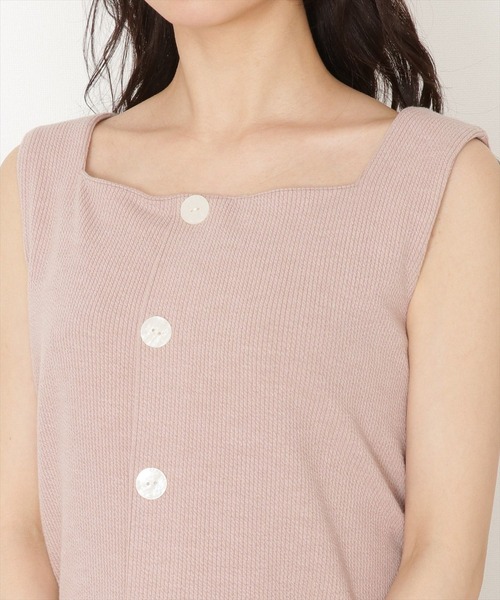 WILLSELECTION（ウィルセレクション）の「前後２wayリブタンクトップ（キャミソール・レディース・オフホワイト/ベージュ/ブラック・MEDIUM）」の4枚目の写真