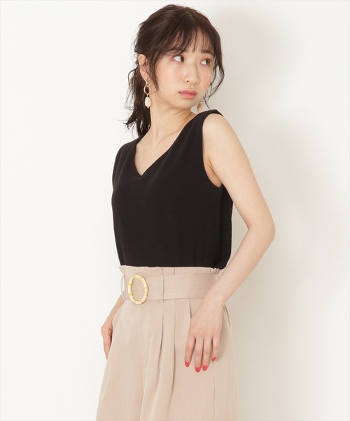 WILLSELECTION（ウィルセレクション）の「前後２wayリブタンクトップ（キャミソール・レディース・オフホワイト/ベージュ/ブラック・MEDIUM）」の18枚目の写真