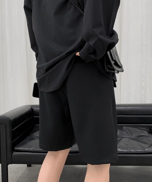 NOWLE（ノウル）の「【NOWLE】スラックス ハーフ ショーツ ショートパンツ（スラックス・メンズ・ブラック/オフホワイト・MEDIUM/LARGE/X-LARGE）」の14枚目の写真