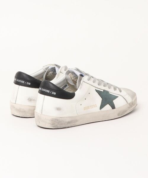 GOLDEN GOOSE(ゴールデングース)の「GOLDEN GOOSE Super-Star sneakers white leather-green suede star-black heel tab(スニーカー・メンズ・ホワイト系その他・43/42/41/39)」の7枚目の写真