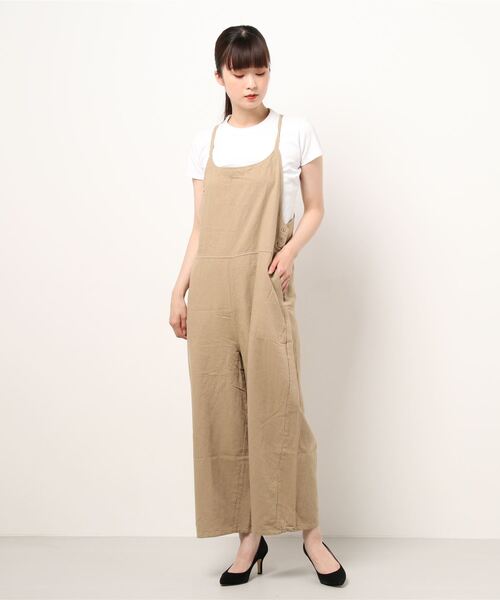 Samansa Mos2(サマンサ モスモス)の「キャミサロペット(サロペット/オーバーオール・レディース・ブラック/ネイビー/グレー/ベージュ・フリ-)」の8枚目の写真