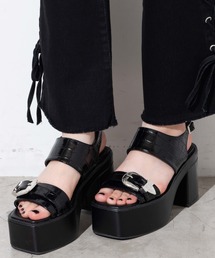 WEGO | ★WEGO/バックルベルトヒールサンダル(サンダル)