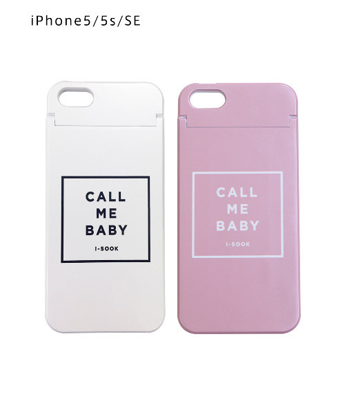 ISOOK(アイスー)の「CALL ME BABY カードケース&ミラー付きiPhoneケース(スマホケース/カバー・レディース・ホワイト/ピンク・6/10/7/5)」の10枚目の写真