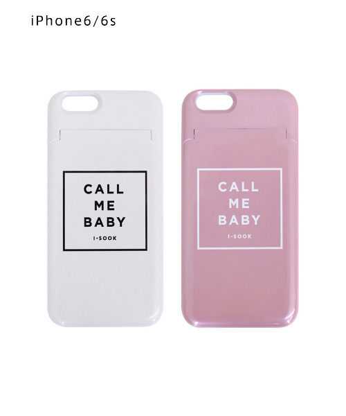 ISOOK(アイスー)の「CALL ME BABY カードケース&ミラー付きiPhoneケース(スマホケース/カバー・レディース・ホワイト/ピンク・6/10/7/5)」の11枚目の写真