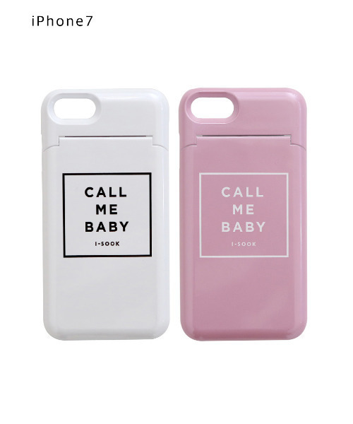 ISOOK(アイスー)の「CALL ME BABY カードケース&ミラー付きiPhoneケース(スマホケース/カバー・レディース・ホワイト/ピンク・6/10/7/5)」の12枚目の写真