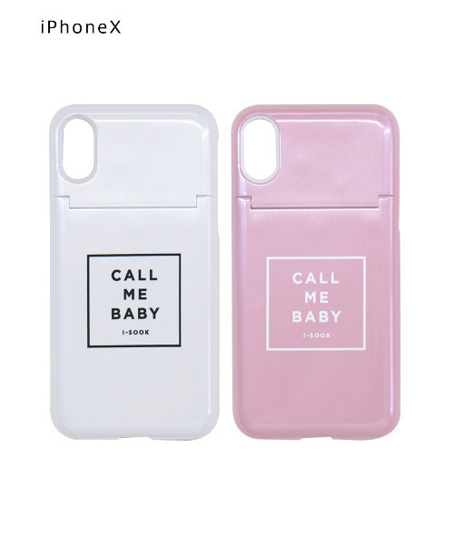 ISOOK(アイスー)の「CALL ME BABY カードケース&ミラー付きiPhoneケース(スマホケース/カバー・レディース・ホワイト/ピンク・6/10/7/5)」の13枚目の写真