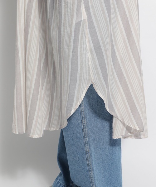 niko and...（ニコアンド）の「ストライプ柄ギャザーワンピース（ワンピース・レディース・レッド/ベージュ/ブルー・FREE）」の12枚目の写真