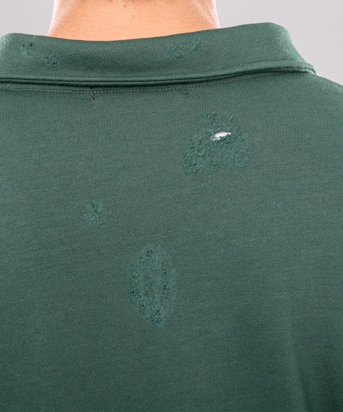 kutir（クティール）の「裏毛ダメージハーフジップポロシャツ（ポロシャツ・メンズ・グリーン/マスタード/ダークブルー・MEDIUM/LARGE）」の17枚目の写真