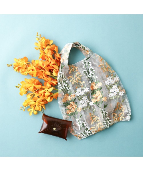 Francfranc(フランフラン)の「チュールバッグ イエロー×ブラウン(エコバッグ/サブバッグ・レディース・マルチ・FREE)」の15枚目の写真