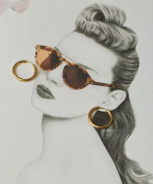 Diliraba（ディリラバ）の「【Diliraba】サージカルステンレス ゴールド フープピアス（ピアス（両耳用）・レディース・ゴールド・FREE）」の18枚目の写真