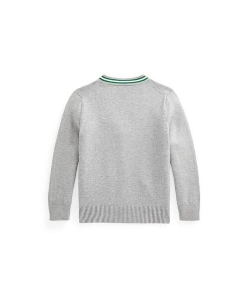 POLO RALPH LAUREN CHILDRENSWEAR(ポロ ラルフ ローレン チルドレンズウェア)の「コットン Vネック カーディガン(カーディガン/ボレロ・キッズ・グレー系・4/6/7)」の2枚目の写真