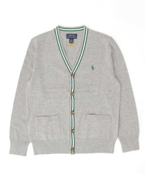 POLO RALPH LAUREN CHILDRENSWEAR(ポロ ラルフ ローレン チルドレンズウェア)の「コットン Vネック カーディガン(カーディガン/ボレロ・キッズ・グレー系・4/6/7)」の3枚目の写真