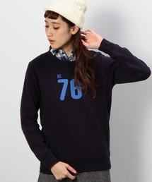 coen | CVC裏毛ロゴプリントプルオーバー(スウェット)