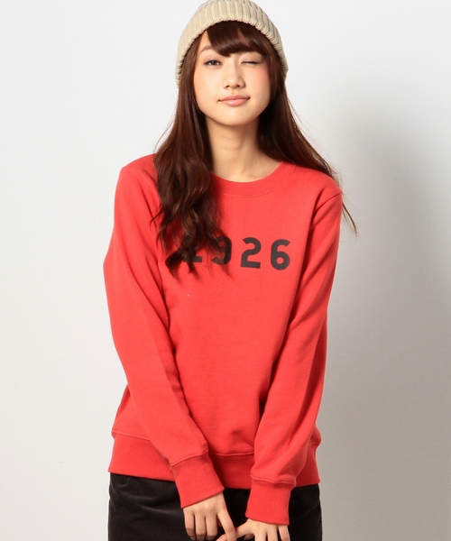 coen（コーエン）の「CVC裏毛ロゴプリントプルオーバー（スウェット・レディース・ネイビー/ライトグレー/ライム/レッド・LARGE/MEDIUM）」の4枚目の写真