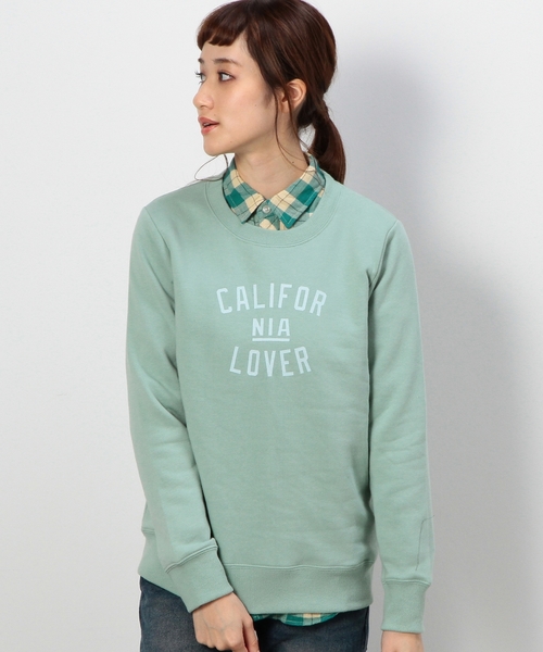 coen（コーエン）の「CVC裏毛ロゴプリントプルオーバー（スウェット・レディース・ネイビー/ライトグレー/ライム/レッド・LARGE/MEDIUM）」の3枚目の写真