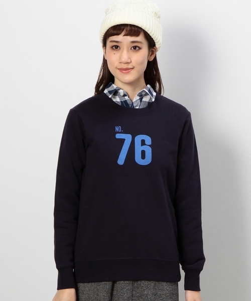 coen（コーエン）の「CVC裏毛ロゴプリントプルオーバー（スウェット・レディース・ネイビー/ライトグレー/ライム/レッド・LARGE/MEDIUM）」の8枚目の写真