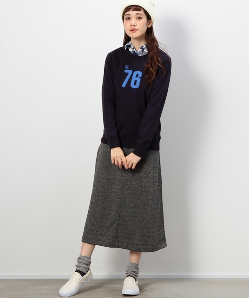 coen（コーエン）の「CVC裏毛ロゴプリントプルオーバー（スウェット・レディース・ネイビー/ライトグレー/ライム/レッド・LARGE/MEDIUM）」の10枚目の写真