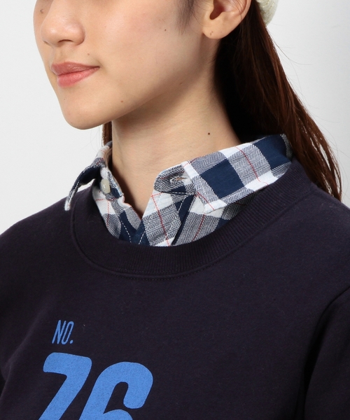 coen（コーエン）の「CVC裏毛ロゴプリントプルオーバー（スウェット・レディース・ネイビー/ライトグレー/ライム/レッド・LARGE/MEDIUM）」の11枚目の写真