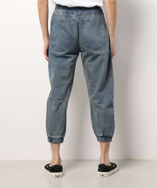 HOOK(フック)の「【HOOK】【新作】ウォッシュ裾ゴム入りデニムカーゴパンツ(カーゴパンツ・メンズ・ブルー/ブラック・L/XL/M/XXL)」の17枚目の写真