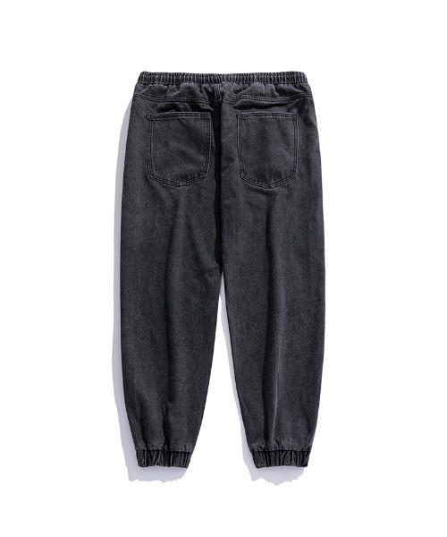 HOOK(フック)の「【HOOK】【新作】ウォッシュ裾ゴム入りデニムカーゴパンツ(カーゴパンツ・メンズ・ブルー/ブラック・L/XL/M/XXL)」の5枚目の写真